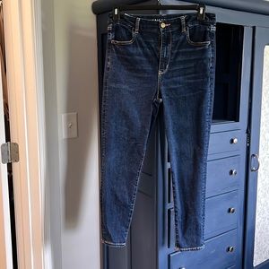 American Eagle Next Level Stretch High Rise Jeggings, acid wash size 12